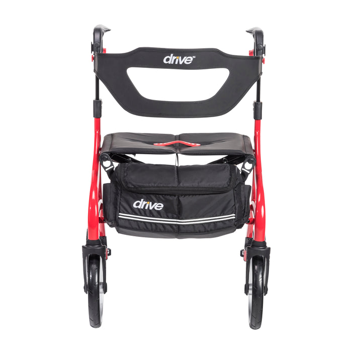 Nitro Sprint Rollator, Red, Front view with the bag in front