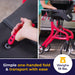Nitro Sprint Rollator Rolling Walker, Red, one-hand folding feature