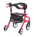 Nitro Sprint Rollator Rolling Walker, Red with storage bag and backrest with viewing window