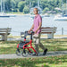 Nitro Sprint Rollator, Red, Rear Wheel and Curb Assist