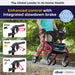 Nitro Sprint Rollator, Red, Slow-Down Brake Control