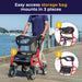 Nitro Sprint Rollator, Red, Storage Bag Attached
