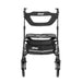 Nitro Sprint Rollator Rolling Walker, Tall, Black with storage bag and backrest with viewing window
