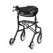 Nitro Sprint Rollator Rolling Walker, Tall, Black rear view with storage bag