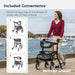 Nitro Sprint Rollator Rolling Walker, Tall, Black storage bag, places to mount