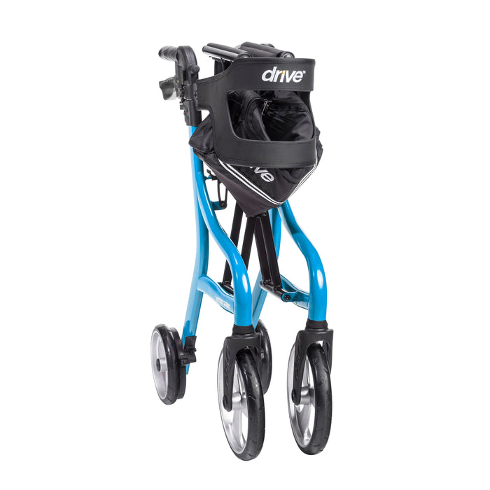 Nitro Sprint Rollator Rolling Walker, Tall, Blue folded view