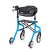 Nitro Sprint Rollator Rolling Walker, Tall, Blue Rear view with Storage Bag