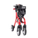 Nitro Sprint Rollator Tall, Red, Folded for Storage