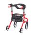 Nitro Sprint Rollator Tall, Red, Rear View with the storage bag at the back of the seat