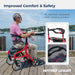 Nitro Sprint Rollator Tall, Red, Side View with am man sitting on it