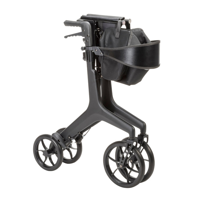 Drive Medical AeroCarbon Rollator, Black, Side View