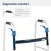 Junior Trigger Release Folding Walker with 5 Inch Wheels, Caster Wheel Detail