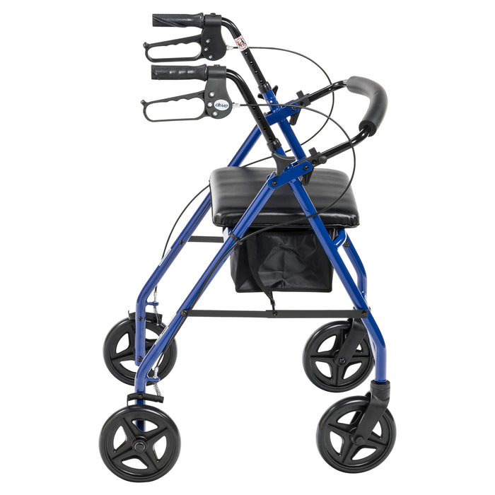 Rollator Walker Seat, Blue, Padded Seat Detail