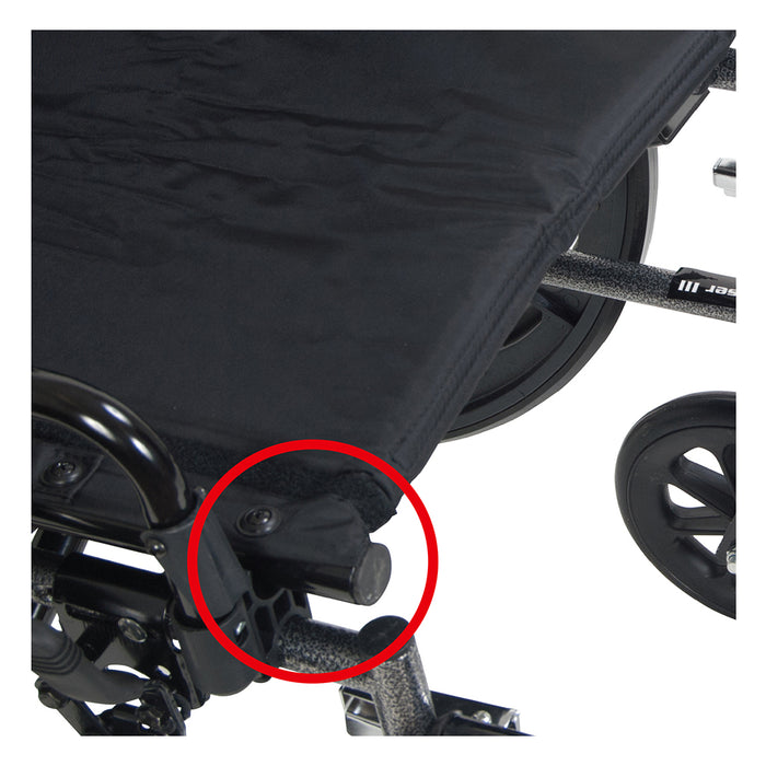 Viper Plus GT Full Reclining Wheelchair, Detachable Desk Arms, 20" Seat