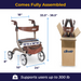 Nitro DLX Euro Style Rollator Rolling Walker, Champagne