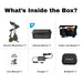 Paiseec W3 3-in-1 electric wheelchair package contents including lithium battery, under-seat basket, user manual, charger, and backpack.