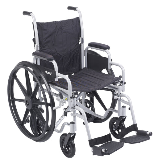 Poly Fly lightweight transport chair wheelchair with swing-away footrests