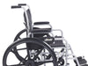 Lightweight transport chair wheelchair with swing-away footrests