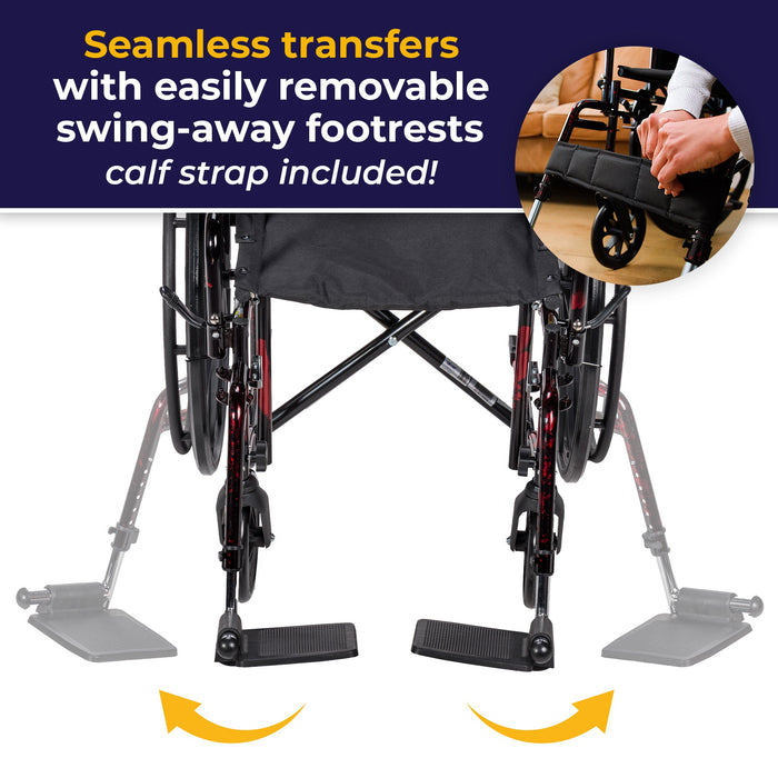 Poly-Fly Manual Wheelchair, Swing-Away Footrest Detail