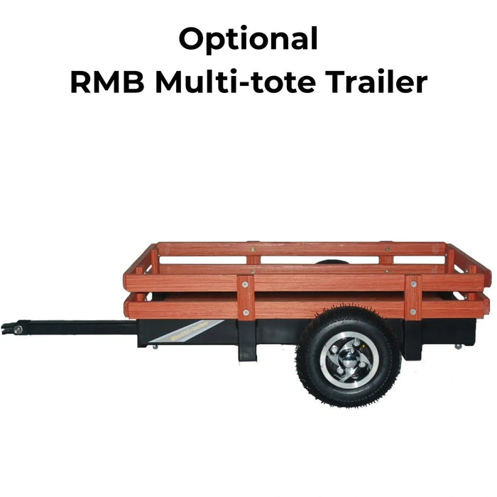 Optional RMB Multi-tote Trailer side view with wooden cargo bed