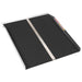 PVI solid ramp showing full-width black traction surface and raised aluminum edges for access over small rises
