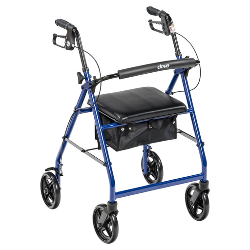 Drive Medical Aluminum Rollator, Blue, Front View