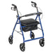 Drive Medical Aluminum Rollator, Blue, Front View