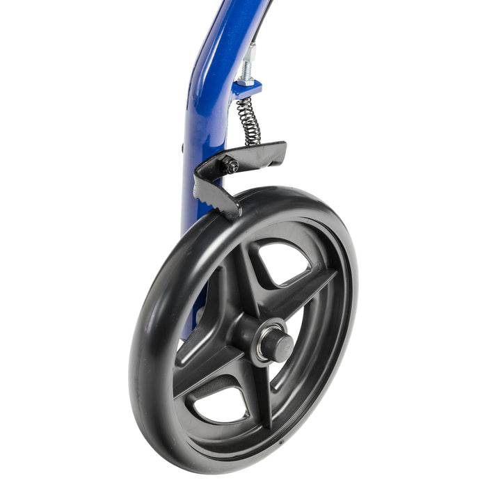 Walker with Wheels and Seat, Blue, Rear Wheel