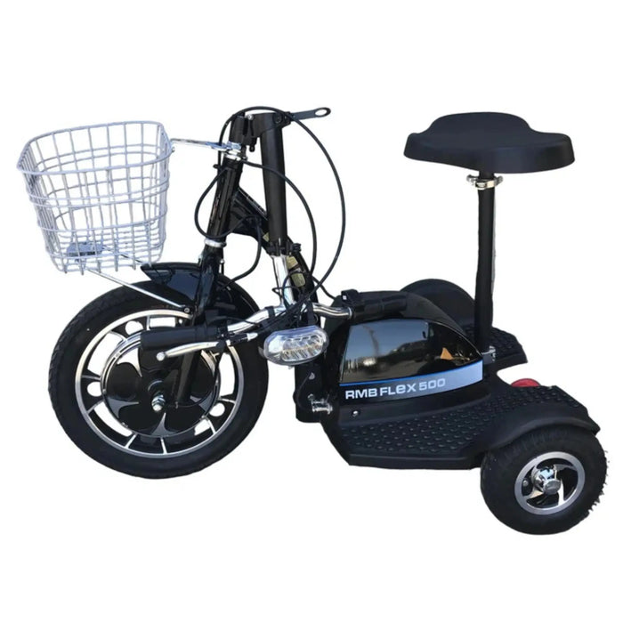 RMB Flex 500 Folding 3-Wheel Mobility Scooter folded side view