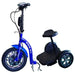 Blue RMB Multi-Point QR Quick-Release Folding Mobility Scooter side view