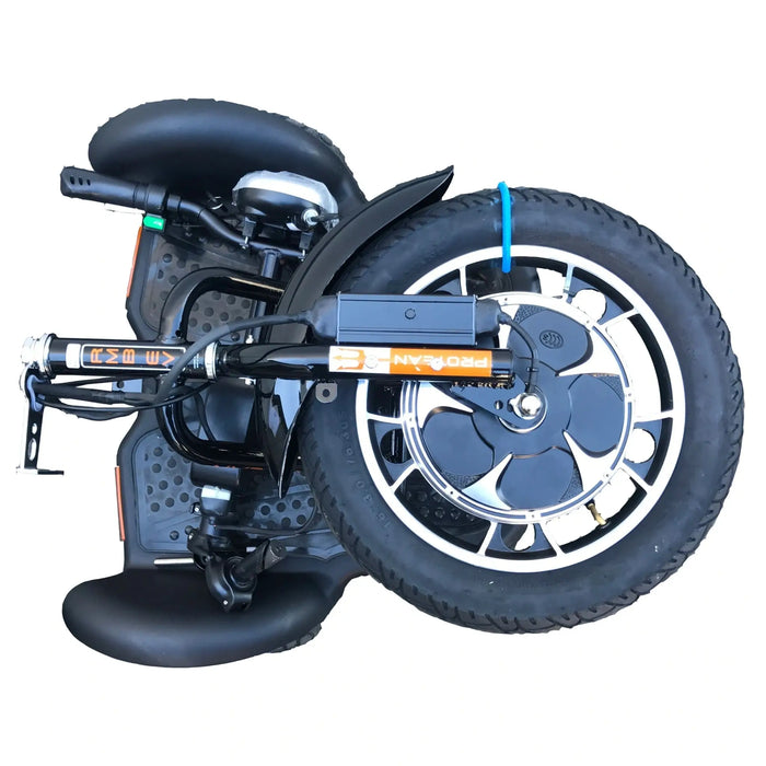 RMB Protean Folding 3-Wheel Mobility Scooter folded for transport top view