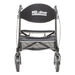 Rollator with Contoured Backrest Detail, Onyx