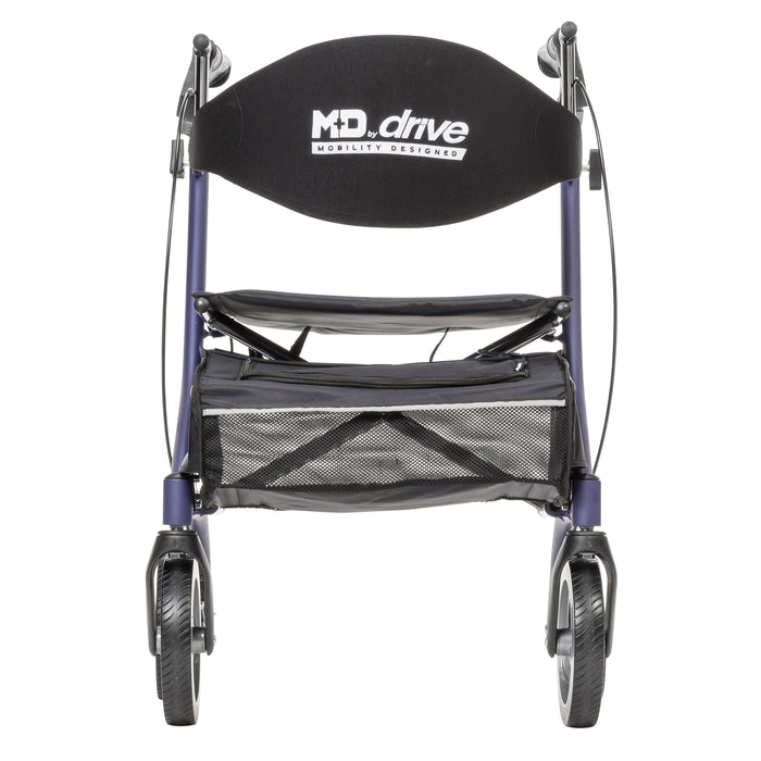 Rollator with Padded Seat and Contoured Backrest Detail, Lavender
