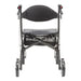 Rollator with Padded Seat and Contoured Backrest Detail, Onyx