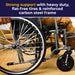 Sentra EC Extra Wide Wheelchair, Desk Arms, 30" Seat, Steel Spoke Wheel Detail
