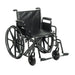 Sentra EC Heavy Duty Wheelchair, Desk Arms, Swing Away Footrests, 22" Seat, Front View