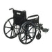 Sentra EC Heavy Duty Wheelchair, Full Arms, Elevating Leg Rests, 20" Seat, Rear View
