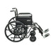 Sentra EC Heavy Duty Wheelchair, Full Arms, Elevating Leg Rests, 22" Seat, Side View