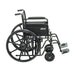 Sentra EC Heavy Duty Wheelchair, Full Arms, Swing Away Footrests, 24" Seat, Side View