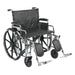 Sentra Extra Heavy Duty Wheelchair, Desk Arms, Elevating Leg Rests, 22" Seat, Angle View