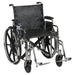 Sentra Extra Heavy Duty Wheelchair, Desk Arms, Swing Away Footrests, 20" Seat, Front View