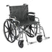 Sentra Extra Heavy Duty Wheelchair, Desk Arms, Swing Away Footrests, 22" Seat, Front View