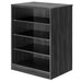 Serenica Collection 3 Shelf Storage Cabinet in coastal grey finish, open-front cabinet with three shelves for high-visibility storage.