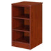 Serenica behavioral health nightstand with 2 open shelves for visibility and safer patient room storage in cherry finish