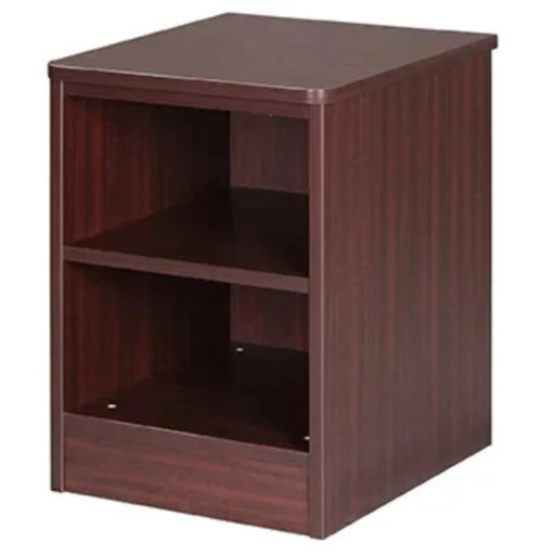 Serenica Collection behavioral health furniture 1 shelf night stand in mahogany with open-front storage