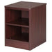 Serenica Collection behavioral health furniture 1 shelf night stand in mahogany with open-front storage