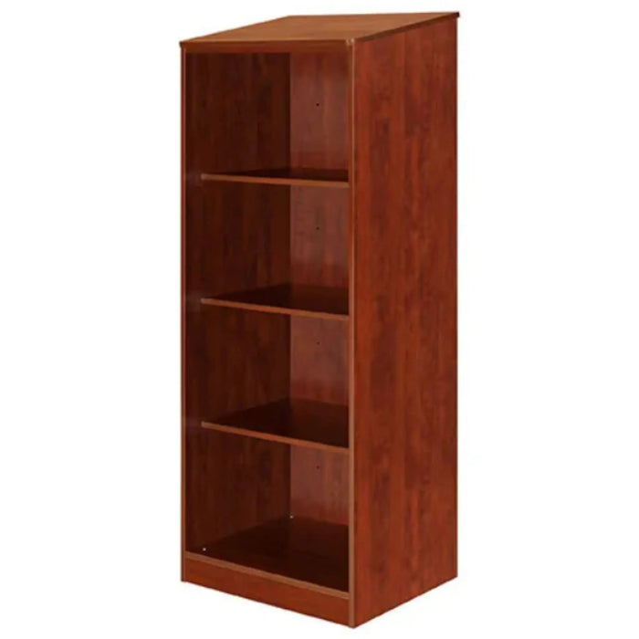 Serenica Collection behavioral health furniture 3 shelf wardrobe in cherry with open shelving