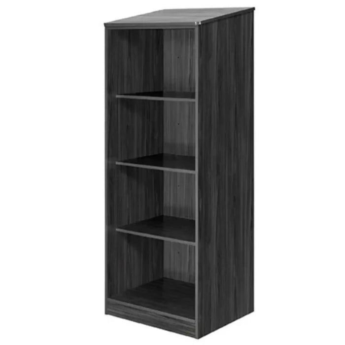 Serenica Collection behavioral health furniture 3 shelf wardrobe in coastal grey with open shelving