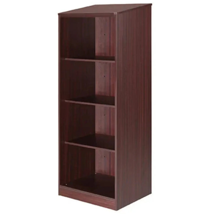 Serenica Collection behavioral health furniture 3 shelf wardrobe in mahogany with open shelving