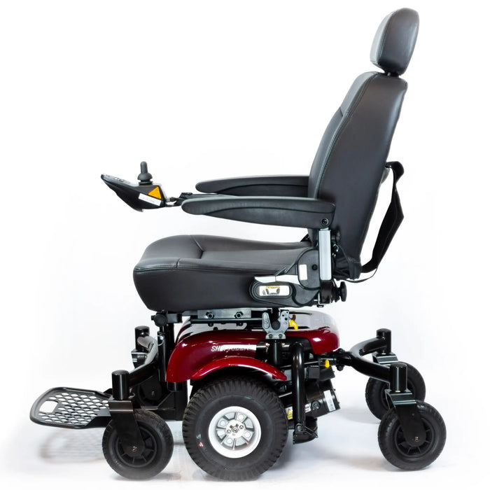 Right side view of the Shoprider 6Runner 10 Mid-Wheel Drive powerchair.